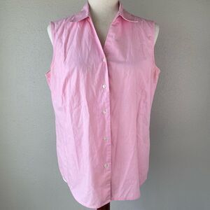 ALC Sleeveless Pink Button Down Shirt Size L